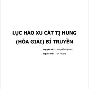 Lục Hào Cát Tị Hung Hóa Giải Bí Truyền