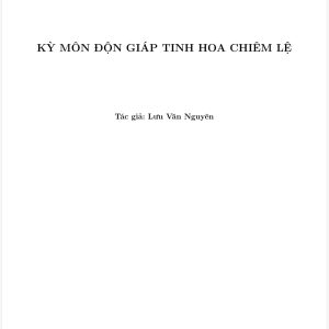 Kỳ Môn Độn Giáp Tinh Hoa Chiêm Lệ