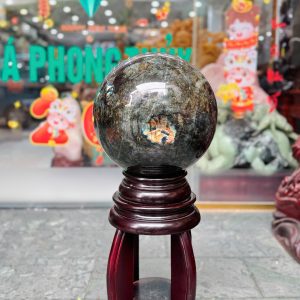 Bi Cầu Xà Cừ - Đá Hắc Nguyệt Quang
