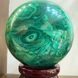 Bi Cầu Lông Công - Đá Malachite hoặc còn gọi là Đá Khổng Tước